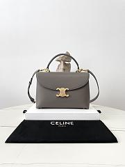 Celine Medium Nino Bag In Supple Grained Calfskin Gray - 25x17.5x10cm - 1