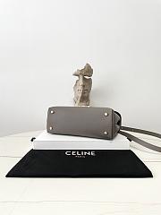 Celine Medium Nino Bag In Supple Grained Calfskin Gray - 25x17.5x10cm - 6