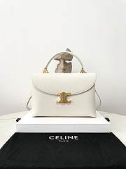 Celine Medium Nino Bag In Supple Grained Calfskin White - 25x17.5x10cm - 1