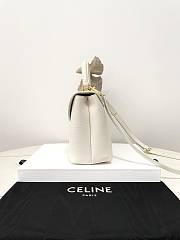 Celine Medium Nino Bag In Supple Grained Calfskin White - 25x17.5x10cm - 4