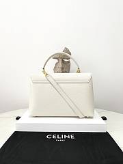 Celine Medium Nino Bag In Supple Grained Calfskin White - 25x17.5x10cm - 2