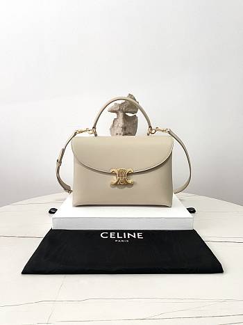 Celine Medium Nino Bag In Smooth Satinated Calfskin Beige - 25x17.5x10cm