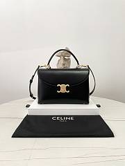 Celine Medium Nino Bag In Smooth Satinated Calfskin Black - 25x17.5x10cm - 1