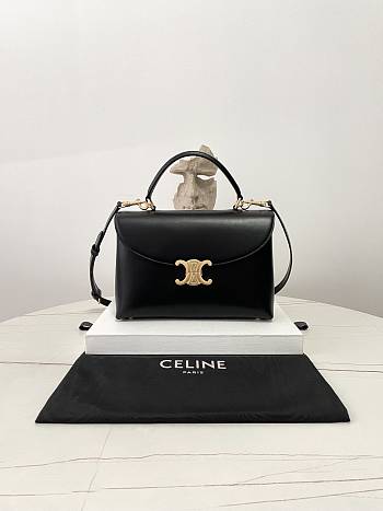 Celine Medium Nino Bag In Smooth Satinated Calfskin Black - 25x17.5x10cm