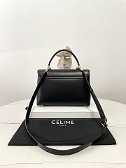 Celine Medium Nino Bag In Smooth Satinated Calfskin Black - 25x17.5x10cm - 2