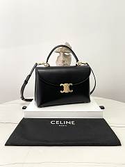 Celine Medium Nino Bag In Smooth Satinated Calfskin Black - 25x17.5x10cm - 6