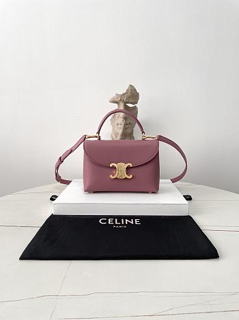 Celine Teen Nino Bag In Smooth Satinated Calfskin Pink - 20.5x13x8cm