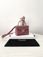 Celine Teen Nino Bag In Smooth Satinated Calfskin Pink - 20.5x13x8cm - 4