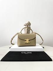 Celine Teen Nino Bag In Smooth Satinated Calfskin Dark Beige - 20.5x13x8cm - 3