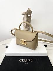 Celine Teen Nino Bag In Smooth Satinated Calfskin Dark Beige - 20.5x13x8cm - 2