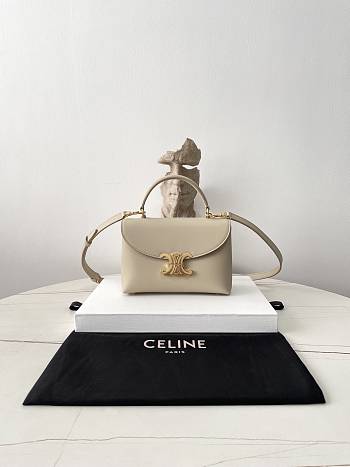 Celine Teen Nino Bag In Smooth Satinated Calfskin Beige - 20.5x13x8cm