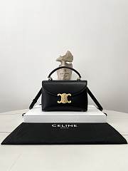 Celine Teen Nino Bag In Supple Grained Calfskin Black - 20.5x13x8cm - 1