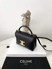 Celine Teen Nino Bag In Supple Grained Calfskin Black - 20.5x13x8cm - 5