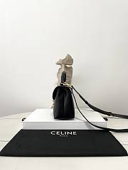 Celine Teen Nino Bag In Supple Grained Calfskin Black - 20.5x13x8cm - 3