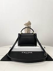 Celine Teen Nino Bag In Supple Grained Calfskin Black - 20.5x13x8cm - 2