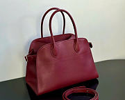 The Row Soft Margaux 12 Bag in Calfskin Leather Red - 32x23x18cm - 4