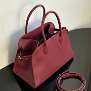 The Row Soft Margaux 12 Bag in Calfskin Leather Red - 32x23x18cm - 2