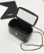 Chanel Clutch With Strap Shiny Lambskin & Gold Metal Black - 9.5×17×8cm - 3