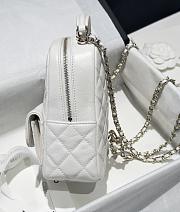 Chanel Classic Mini Backpack Caviar Gold Tone White - 18×13×9cm - 5