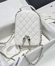 Chanel Classic Mini Backpack Caviar Gold Tone White - 18×13×9cm - 4