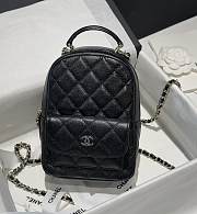 Chanel Classic Mini Backpack Caviar Gold Tone Black - 18×13×9cm - 5