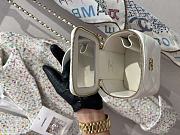 Chanel Classic Top Handle Vanity Case with Chain Quilted Lambskin Mini White - 11x8.5x7cm - 4