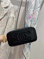 Chanel Classic Top Handle Vanity Case with Chain Quilted Lambskin Small Black - 17x9.5x8cm - 3