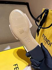 Fendi Signature Fabric Slides Beige  - 2