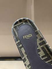 Fendi Feel Brown FF Jacquard Slides - 6