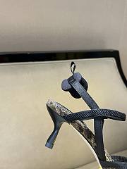 Fendi Colibri Lite Medium Heel Black Chenille Slingbacks 55mm - 5