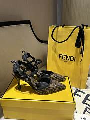 Fendi Colibri Lite High Heeled Black Chenille Slingbacks 85mm - 1