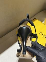 Fendi Colibri Lite High Heeled Black Chenille Slingbacks 85mm - 6