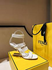 Fendi First White Leather High Heel Sandals  - 5