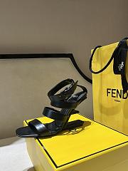 Fendi First Black Leather High Heel Sandals 95mm - 6