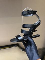 Fendi First Black Leather High Heel Sandals 95mm - 5