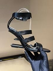 Fendi First Black Leather High Heel Sandals 95mm - 3