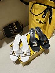 Fendi Ffold Leather Medium Heeled Sandals 55mm - 2