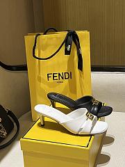 Fendi Ffold Leather Medium Heeled Sandals 55mm - 3