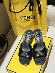 Fendi Ffold Leather Medium Heeled Sandals 55mm - 6