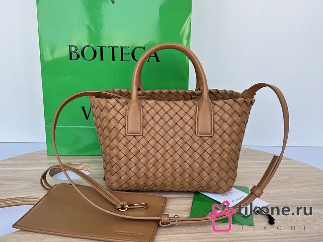 Bottega Veneta Mini Cabat Tote Caramel - 20x15x12cm - 1