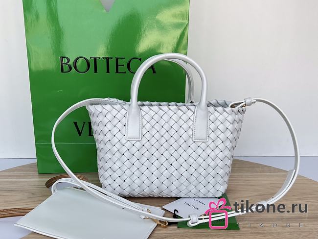 Bottega Veneta Mini Cabat Tote White - 20x15x12cm - 1