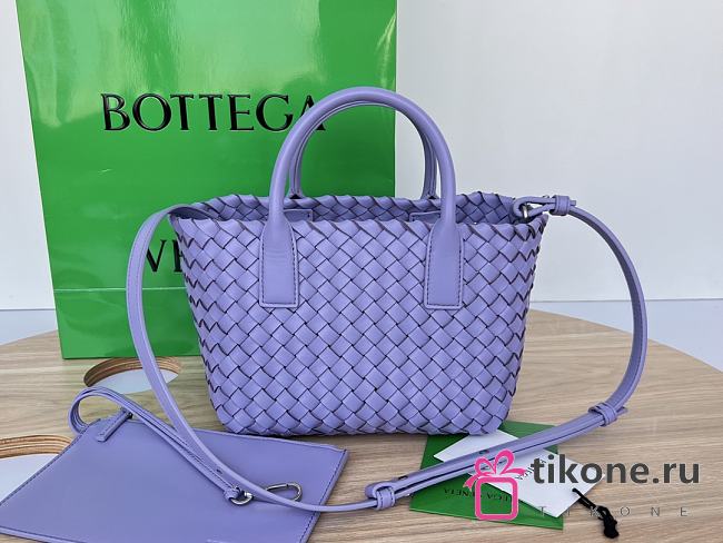 Bottega Veneta Mini Cabat Tote Purple - 20x15x12cm - 1