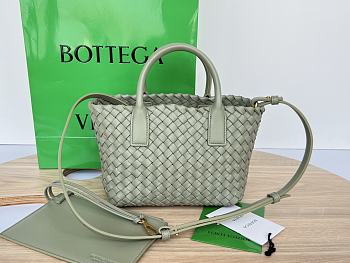 Bottega Veneta Mini Cabat Tote Travertine - 20x15x12cm