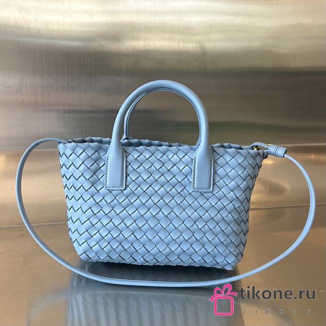 Bottega Veneta Mini Cabat Tote Blue - 20x15x12cm - 1