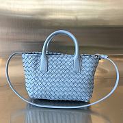 Bottega Veneta Mini Cabat Tote Blue - 20x15x12cm - 1