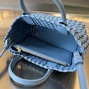 Bottega Veneta Mini Cabat Tote Blue - 20x15x12cm - 4