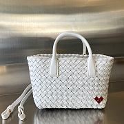 Bottega Veneta Mini Cabat Tote White With Heart - 20x15x12cm - 1