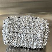 Bottega Veneta Small Cabat Bucket Sequinned Intrecciato Silver - 26x21x13cm - 4