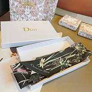 Dior Herbarium Mitzah Scarf Black - 6x100cm - 5