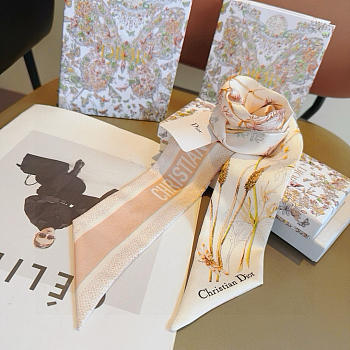 Dior Herbarium Mitzah Scarf Pink - 6x100cm